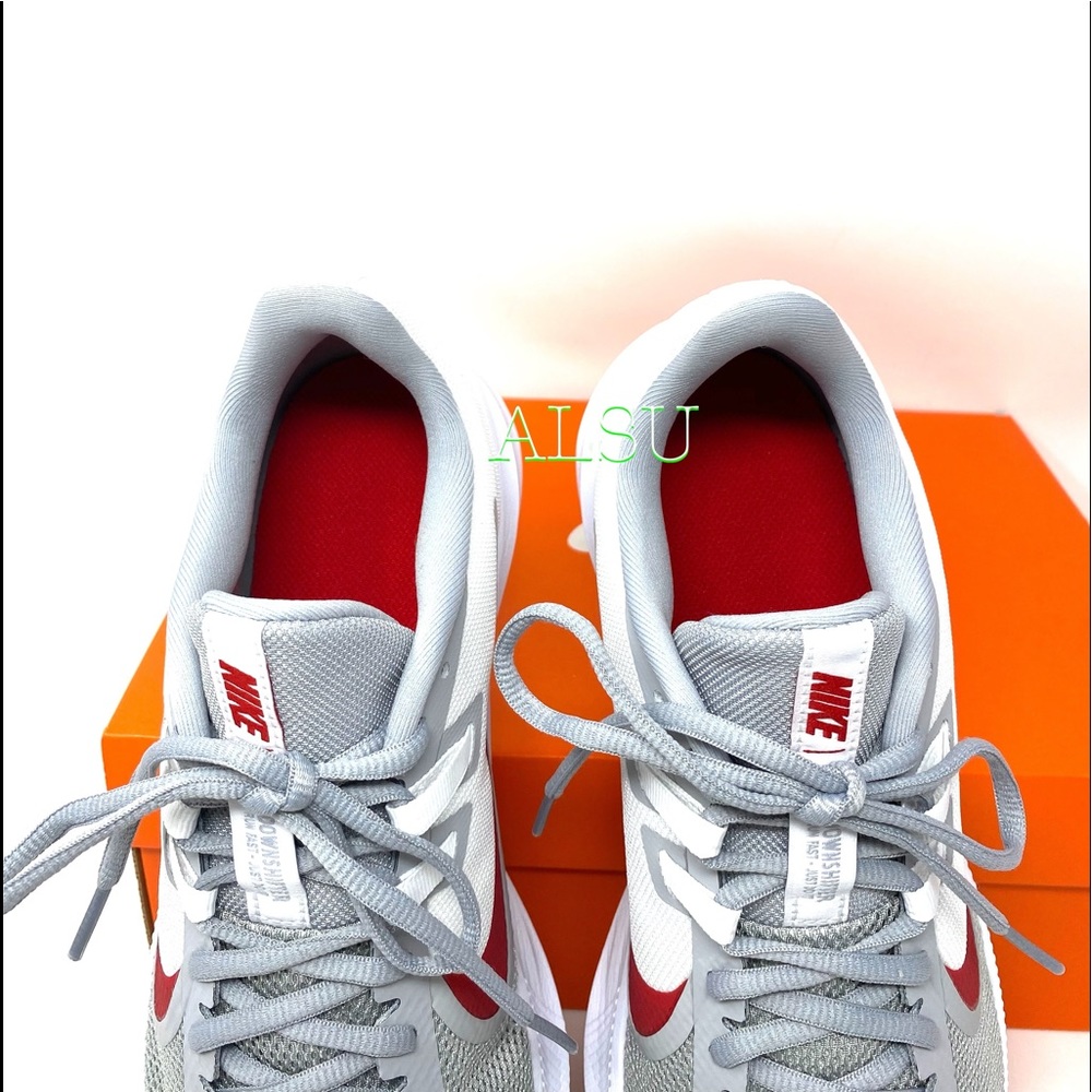 Nike Downshifter 9 Wolf Grey Canvas Men’s Sneakers - Picture 6 of 12